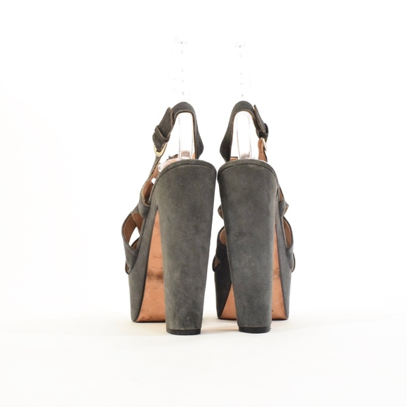❌SOLD❌Pour La Victoire Gray Suede Platform Pumps - Picture 6 of 8